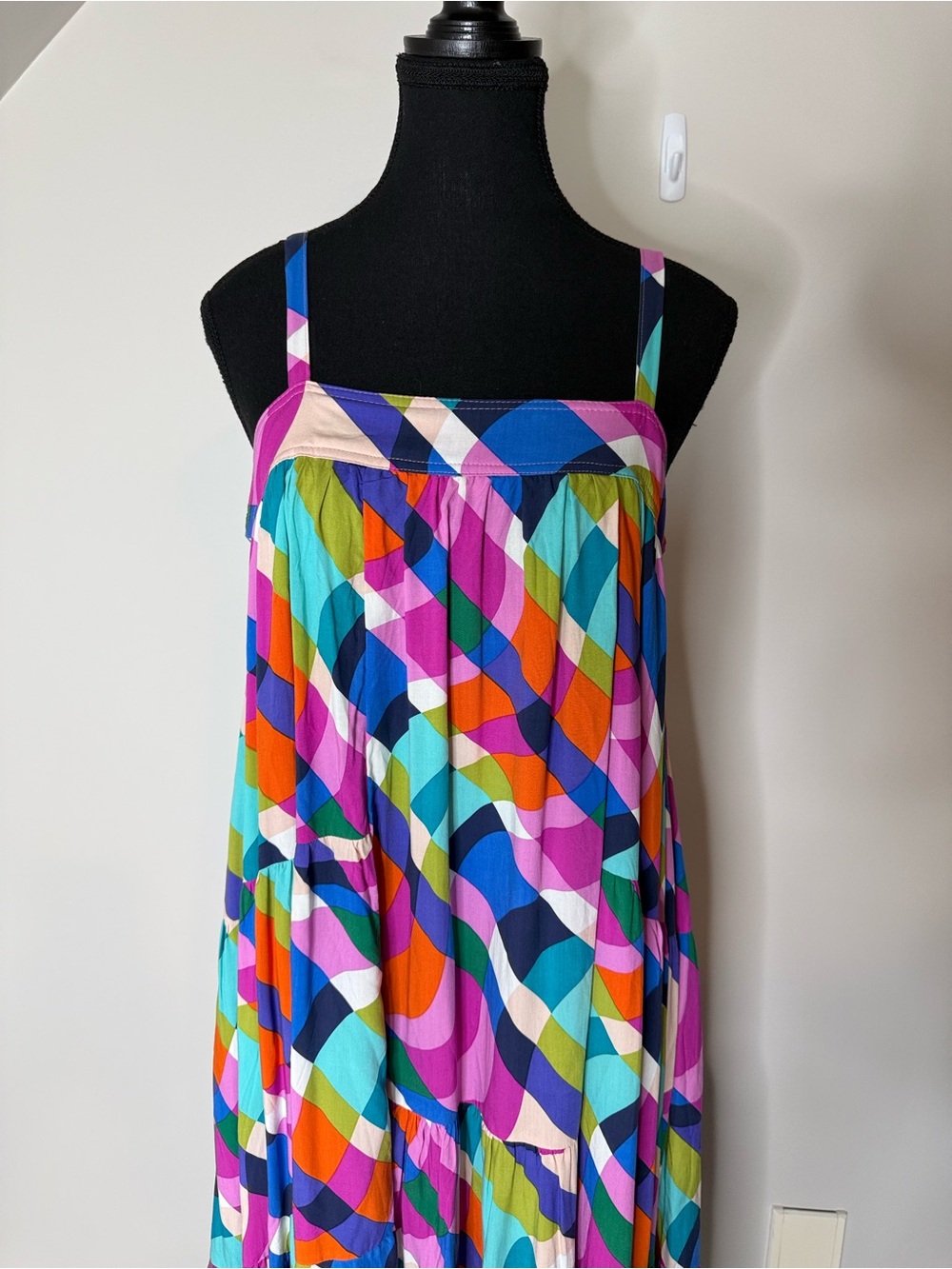 ABEL THE LABEL ANTHROPOLOGIE Oversized Trapeze Baby Doll Maxi Dress Size Medium - Picture 2 of 12